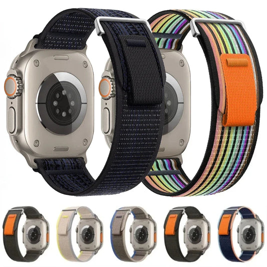 Trail Loop Nylon Strap for Apple Watch Ultra2 Band 49mm 46mm 45mm 41mm 44mm 40mm 42mm Series 10/9/8/7/6/5/4/SE