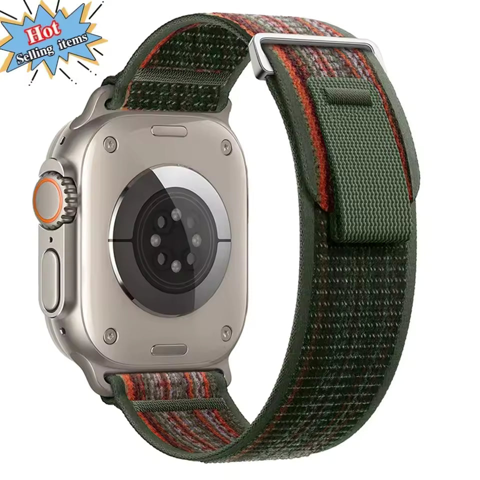 Trail Loop Nylon Strap for Apple Watch Ultra2 Band 49mm 46mm 45mm 41mm 44mm 40mm 42mm Series 10/9/8/7/6/5/4/SE