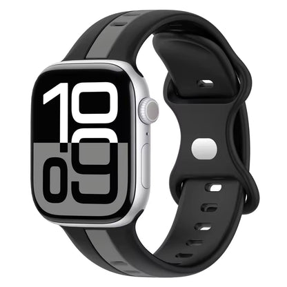 Two-Color Silicone Strap for Apple Watch Band iWatch Series Ultra3/2/11/10/9/8/7/6/5/SE