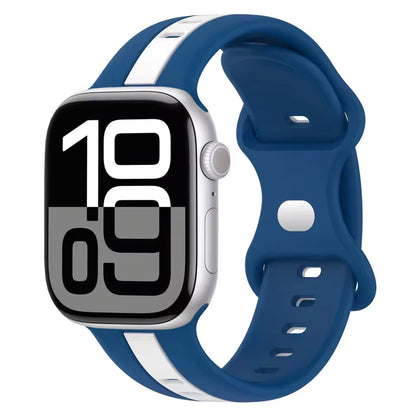 Two-Color Silicone Strap for Apple Watch Band iWatch Series Ultra3/2/11/10/9/8/7/6/5/SE