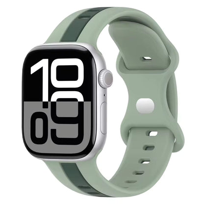 Two-Color Silicone Strap for Apple Watch Band iWatch Series Ultra3/2/11/10/9/8/7/6/5/SE