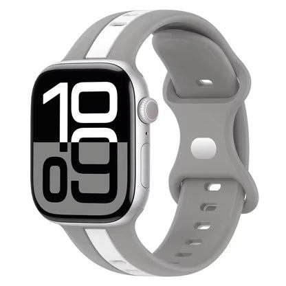 Two-Color Silicone Strap for Apple Watch Band iWatch Series Ultra3/2/11/10/9/8/7/6/5/SE