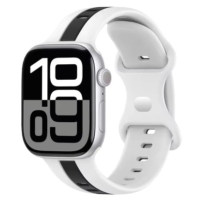 Two-Color Silicone Strap for Apple Watch Band iWatch Series Ultra3/2/11/10/9/8/7/6/5/SE