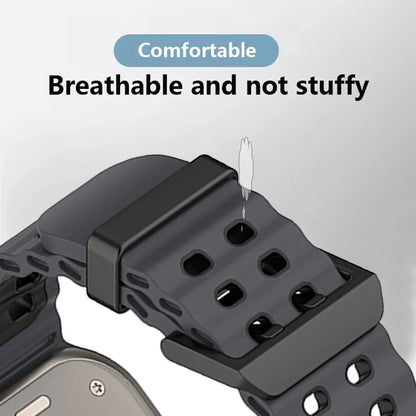 Two-Tone Ocean Silicone Bracelet for Apple Watch Ultra2 Band 49mm Series 10/9/8/7/6/5/4/SE