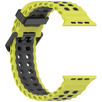 Two-Tone Ocean Silicone Bracelet for Apple Watch Ultra2 Band 49mm Series 10/9/8/7/6/5/4/SE