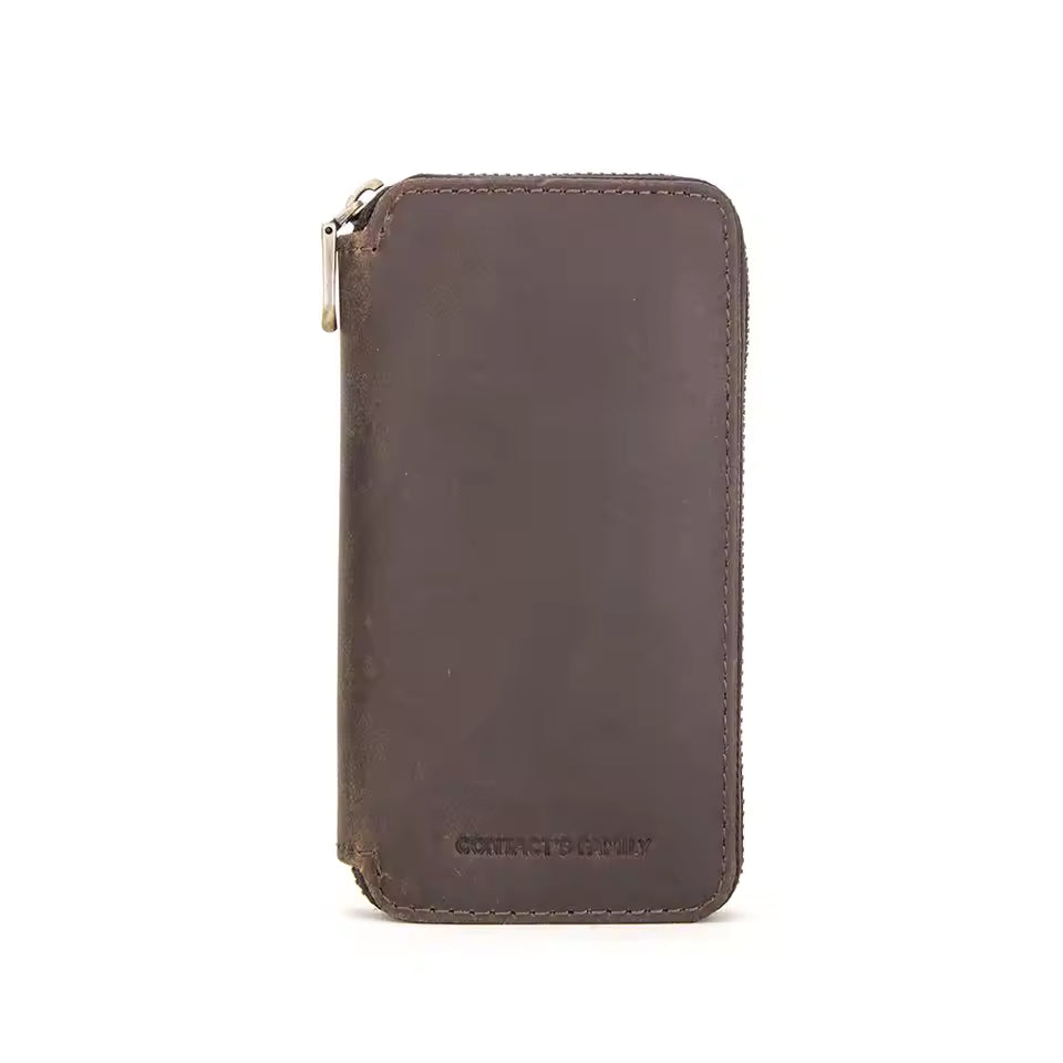 Vintage Genuine Leather 2-Slot Watch Case - Premium Portable Watch Pouch for Gift