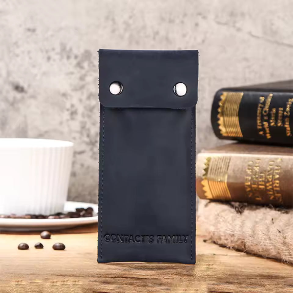 Vintage Genuine Leather Portable Single Slot Watch Case - Travel Watch Pouch