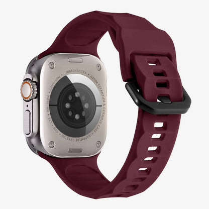 Wave Style Silicone Strap for Apple Watch Band iWatch Series 11/10/Ultra3/2/9/8/7/6/5/4/SE