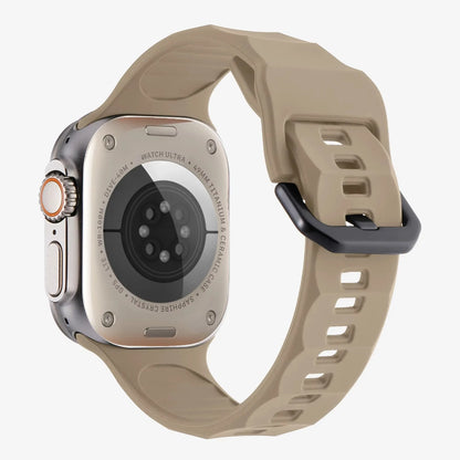 Wave Style Silicone Strap for Apple Watch Band iWatch Series 11/10/Ultra3/2/9/8/7/6/5/4/SE