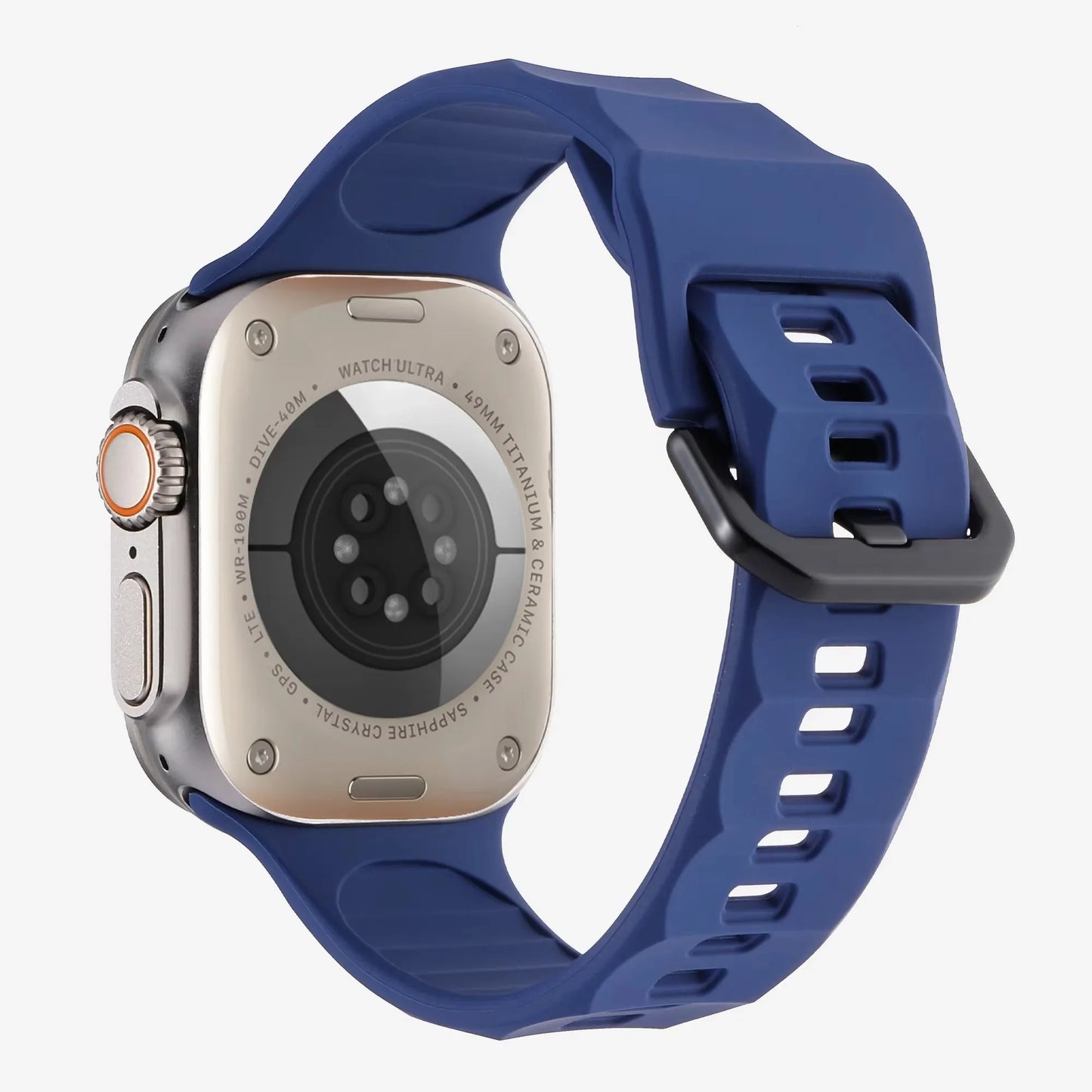 Wave Style Silicone Strap for Apple Watch Band iWatch Series 11/10/Ultra3/2/9/8/7/6/5/4/SE