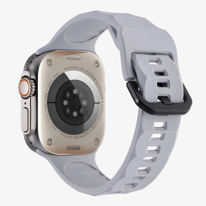 Wave Style Silicone Strap for Apple Watch Band iWatch Series 11/10/Ultra3/2/9/8/7/6/5/4/SE