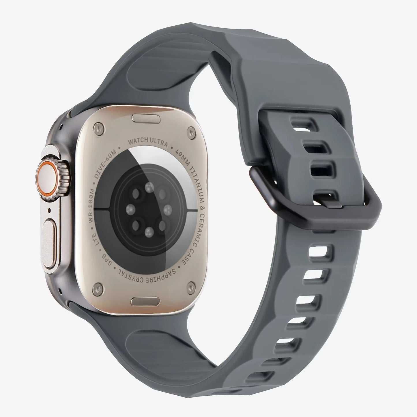 Wave Style Silicone Strap for Apple Watch Band iWatch Series 11/10/Ultra3/2/9/8/7/6/5/4/SE