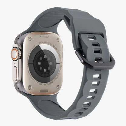 Wave Style Silicone Strap for Apple Watch Band iWatch Series 11/10/Ultra3/2/9/8/7/6/5/4/SE