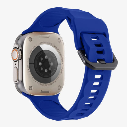 Wave Style Silicone Strap for Apple Watch Band iWatch Series 11/10/Ultra3/2/9/8/7/6/5/4/SE