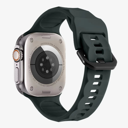 Wave Style Silicone Strap for Apple Watch Band iWatch Series 11/10/Ultra3/2/9/8/7/6/5/4/SE