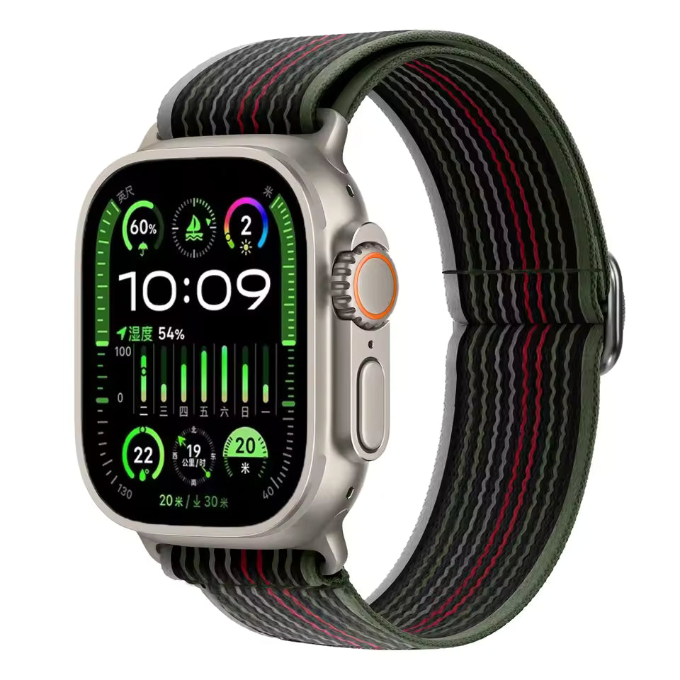 Wild Diameter Nylon Elastic Bracelet for Apple Watch Band iWatch Series Ultra3/2/11/10/9/8/7/6/5/SE