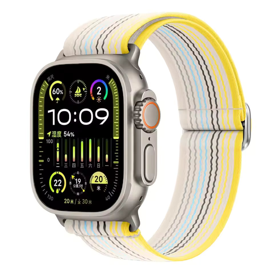 Wild Diameter Nylon Elastic Bracelet for Apple Watch Band iWatch Series Ultra3/2/11/10/9/8/7/6/5/SE