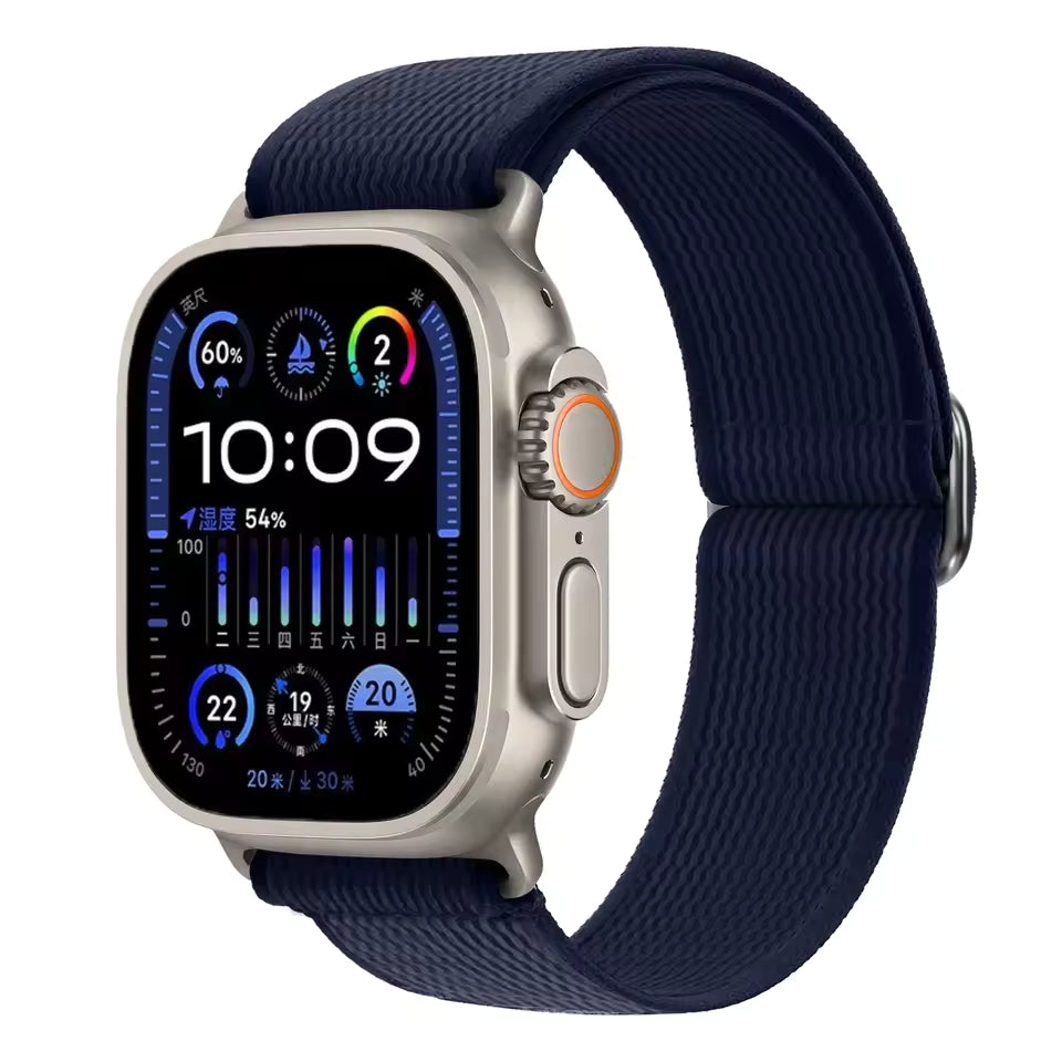 Wild Diameter Nylon Elastic Bracelet for Apple Watch Band iWatch Series Ultra3/2/11/10/9/8/7/6/5/SE