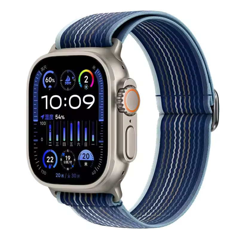 Wild Diameter Nylon Elastic Bracelet for Apple Watch Band iWatch Series Ultra3/2/11/10/9/8/7/6/5/SE