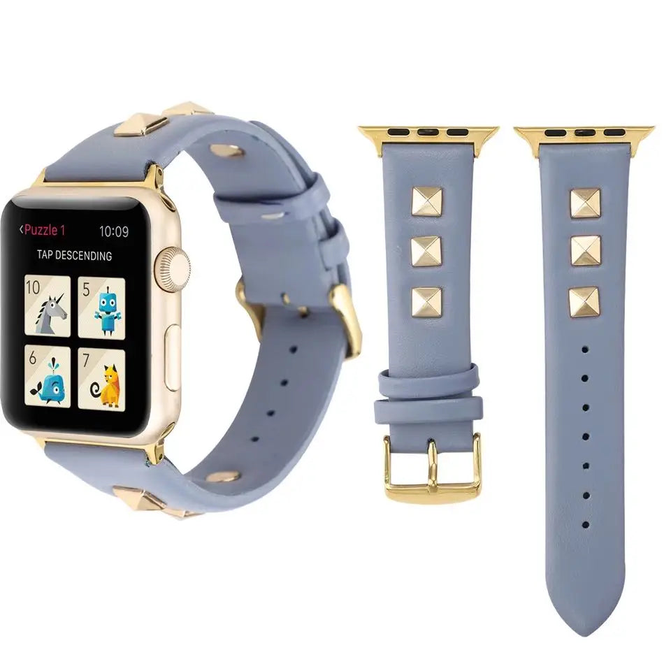 Women High-end Leather Bracelet for Apple Watch Band iWatch Series Ultra2/10/9/8/7/6/5/4/SE