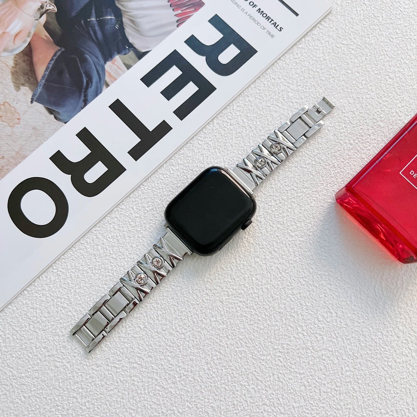 Women's Diamond Metal Bracelet for Apple Watch Ultra/9/8/7/6/5/4/3/SE