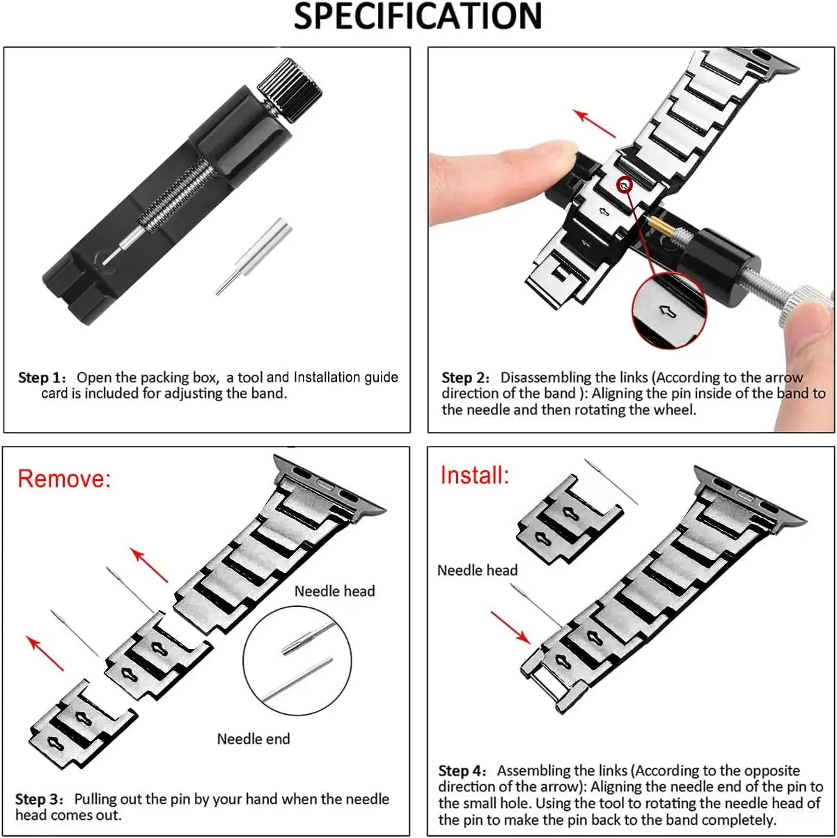 Women's Diamond Metal Strap+Case for Apple Watch Band 45mm 41mm 44mm 42mm 40mm 38mm Series 8/7/6/5/4/3