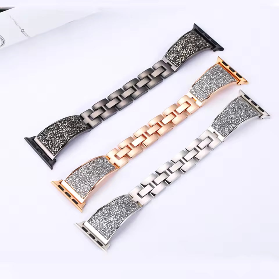 Women's Diamond Stainless Steel Bracelet for Apple Watch Band iWatch Series Ultra/10/9/8/7 49mm 46mm 45mm 41mm   iWatch 6 5 4 SE