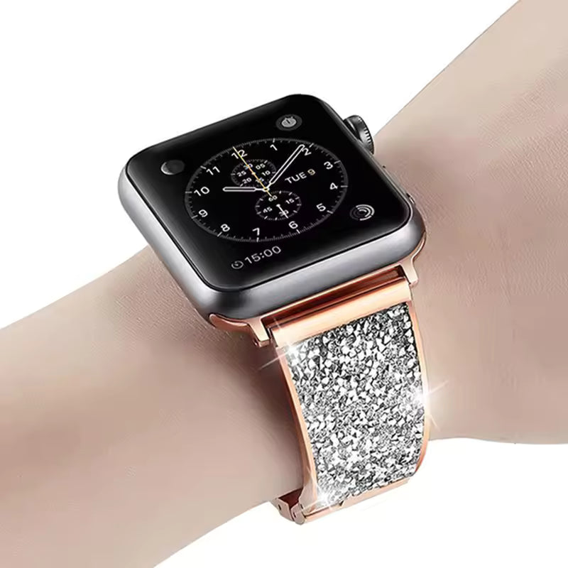 Women's Diamond Stainless Steel Bracelet for Apple Watch Band iWatch Series Ultra/10/9/8/7 49mm 46mm 45mm 41mm   iWatch 6 5 4 SE