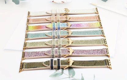 Women's Glittery Silicone Bracelet for Apple Watch Ultra Band 49mm 42mm 46mm 45mm 44mm 41mm 38mm Series 11/10/9/8/7/6/5/4/SE