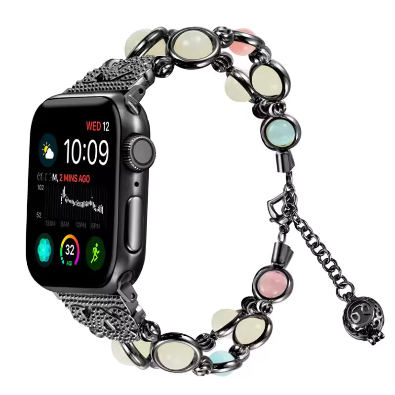 Women's Luminous Stone Bracelet for Apple Watch Band iWatch Series Ultra/2/9/8/7/6/5/4/10