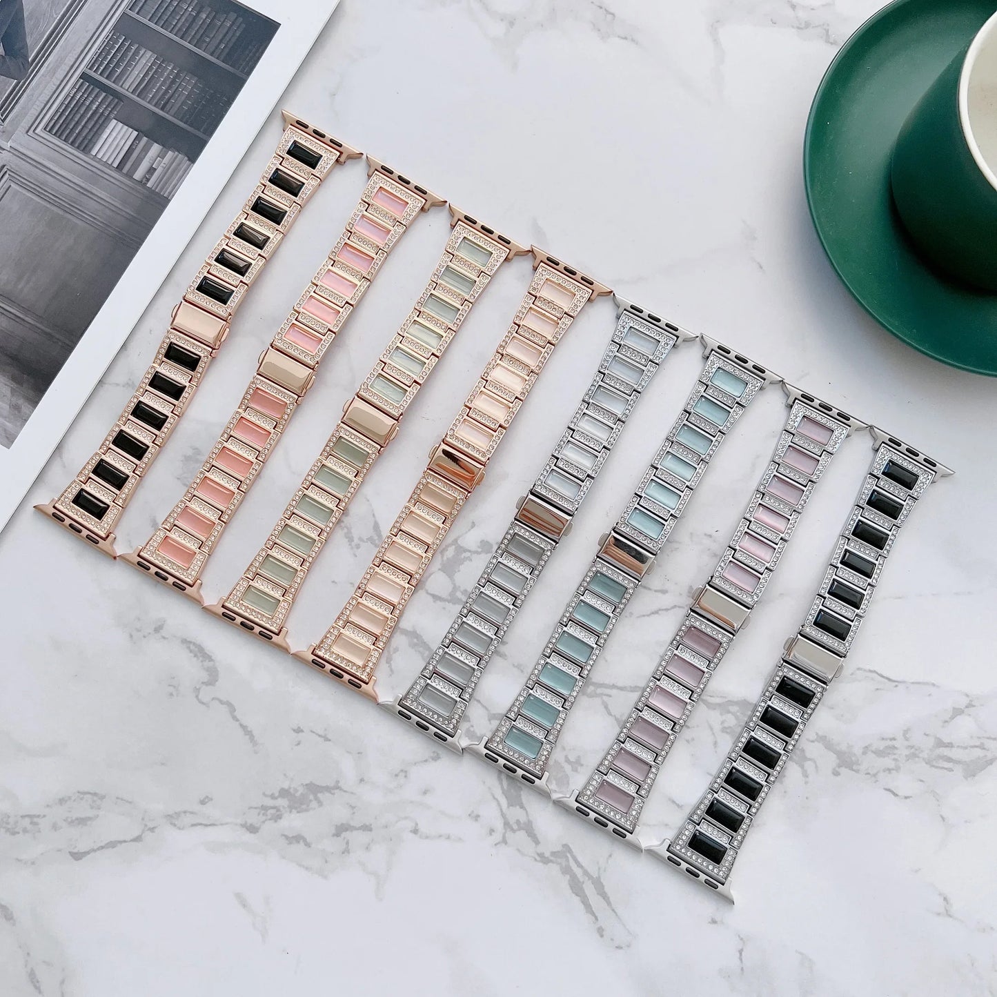 Women's Metal Diamond Bracelet for Apple Watch Band iWatch Series Ultra/8/7/6/5/4/3/SE
