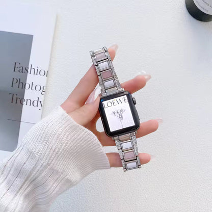 Women's Metal+Resin Diamond Bracelet for Apple Watch Ultra2/10/9/8/7/6/5/4/SE