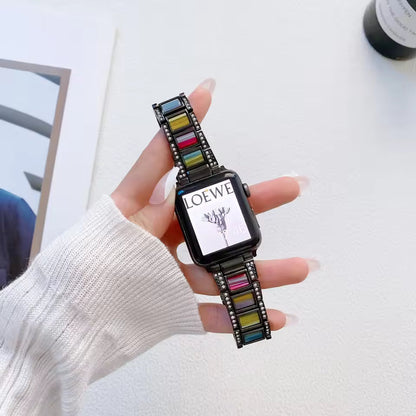 Women's Metal+Resin Diamond Bracelet for Apple Watch Ultra2/10/9/8/7/6/5/4/SE