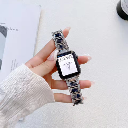 Women's Metal+Resin Diamond Bracelet for Apple Watch Ultra2/10/9/8/7/6/5/4/SE