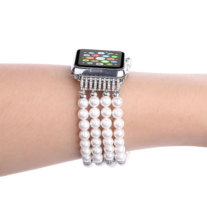 Women's Pearl Strap for Apple Watch Ultra2 Band 49mm 46mm 45mm 41mm 44mm 42mm 40mm Series 10/9/8/7/6/5/4/3/SE