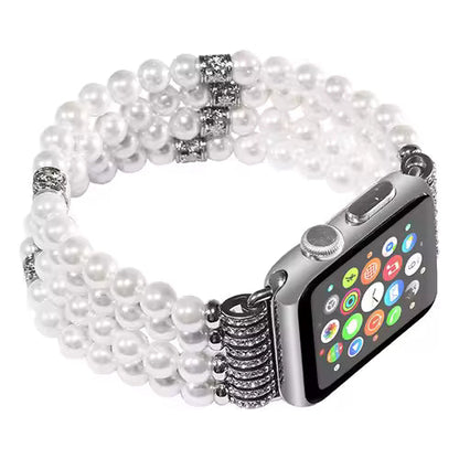 Women's Pearl Strap for Apple Watch Ultra2 Band 49mm 46mm 45mm 41mm 44mm 42mm 40mm Series 10/9/8/7/6/5/4/3/SE