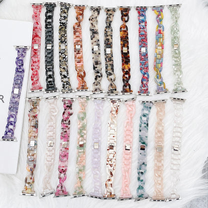Women's Resin Link Bracelet for Apple Watch Band iWatch Series Ultra/9/8/7/6/5/4/3/SE