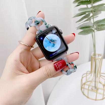 Women's Resin Link Bracelet for Apple Watch Band iWatch Series Ultra/9/8/7/6/5/4/3/SE
