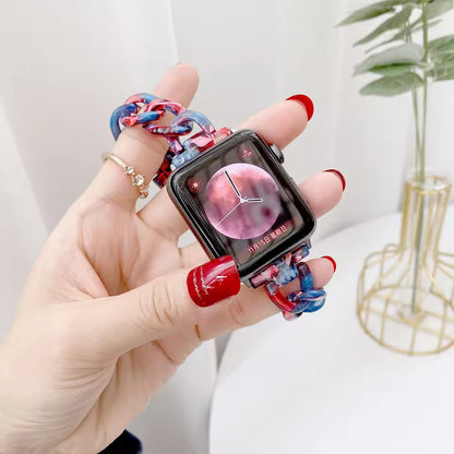 Women's Resin Link Bracelet for Apple Watch Band iWatch Series Ultra/9/8/7/6/5/4/3/SE
