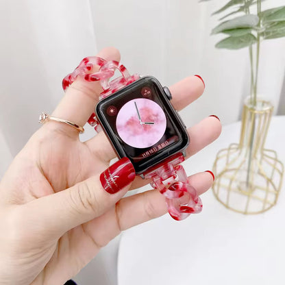 Women's Resin Link Bracelet for Apple Watch Band iWatch Series Ultra/9/8/7/6/5/4/3/SE