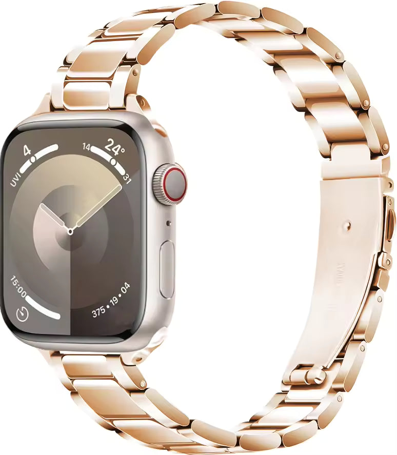 Women's Slim Stainless Steel Bracelet for Apple Watch Ultra2 Band 41mm 45mm 46mm 49mm 44mm 40mm 42mm Series 10/9/8/7/6/5/4/3/SE