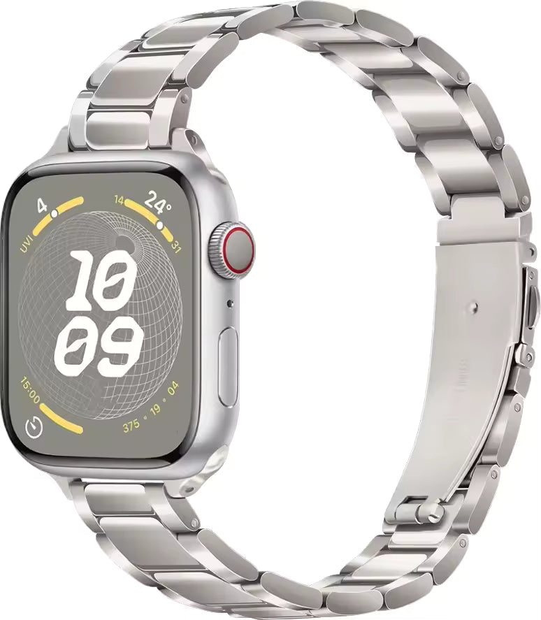 Women's Slim Stainless Steel Bracelet for Apple Watch Ultra2 Band 41mm 45mm 46mm 49mm 44mm 40mm 42mm Series 10/9/8/7/6/5/4/3/SE