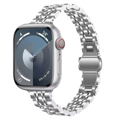 Women's Slim Stainless Steel Bracelet for Apple Watch Ultra2 Band 41mm 45mm 46mm 49mm 44mm 40mm 42mm Series 10/9/8/7/6/5/4/3/SE