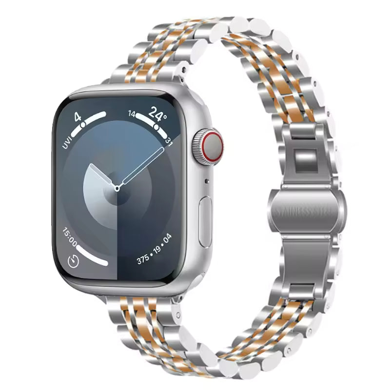 Women's Slim Stainless Steel Bracelet for Apple Watch Ultra2 Band 41mm 45mm 46mm 49mm 44mm 40mm 42mm Series 10/9/8/7/6/5/4/3/SE