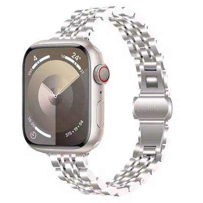 Women's Slim Stainless Steel Bracelet for Apple Watch Ultra2 Band 41mm 45mm 46mm 49mm 44mm 40mm 42mm Series 10/9/8/7/6/5/4/3/SE