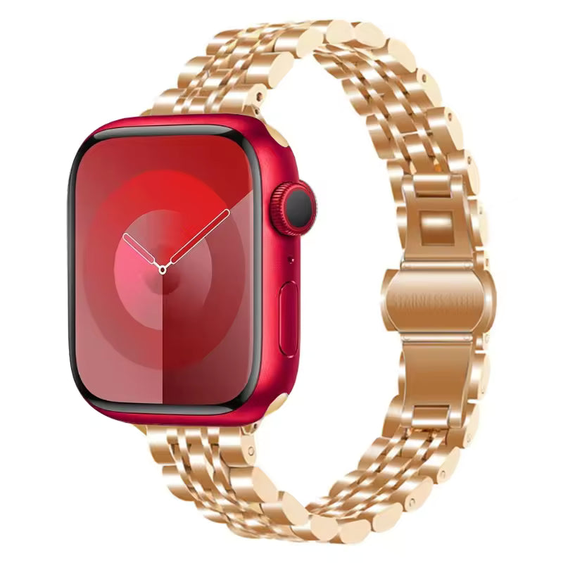 Women's Slim Stainless Steel Bracelet for Apple Watch Ultra2 Band 41mm 45mm 46mm 49mm 44mm 40mm 42mm Series 10/9/8/7/6/5/4/3/SE