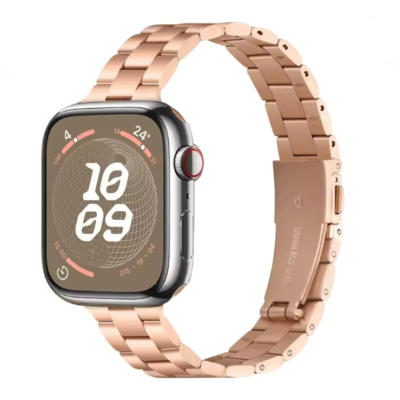 Women's Slim Stainless Steel Bracelet for Apple Watch Ultra2 Band 41mm 45mm 46mm 49mm 44mm 40mm 42mm Series 10/9/8/7/6/5/4/3/SE