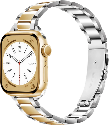 Women's Slim Stainless Steel Bracelet for Apple Watch Ultra2 Band 41mm 45mm 46mm 49mm 44mm 40mm 42mm Series 10/9/8/7/6/5/4/3/SE