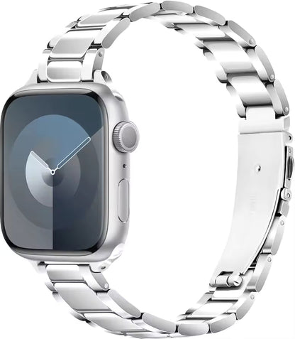Women's Slim Stainless Steel Bracelet for Apple Watch Ultra2 Band 41mm 45mm 46mm 49mm 44mm 40mm 42mm Series 10/9/8/7/6/5/4/3/SE