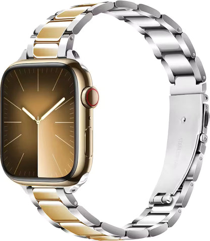 Women's Slim Stainless Steel Bracelet for Apple Watch Ultra2 Band 41mm 45mm 46mm 49mm 44mm 40mm 42mm Series 10/9/8/7/6/5/4/3/SE